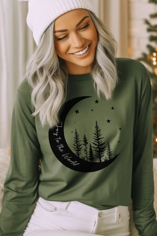 Joy to the World Long Sleeve Top - Tops