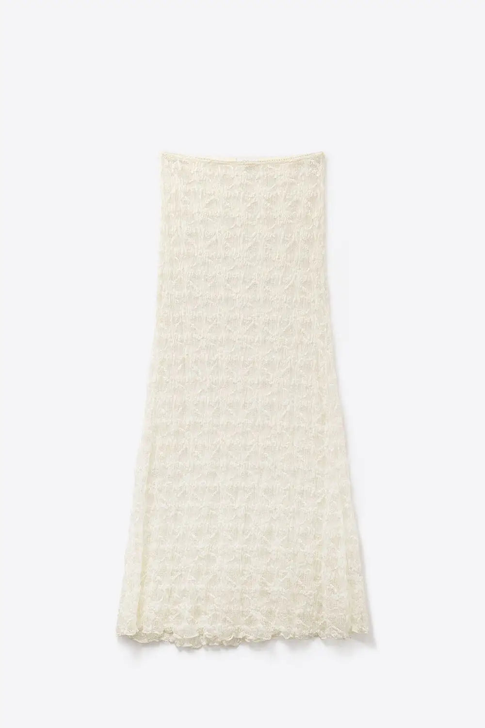 Q2 Jupe longue blanche transparente de style bohème