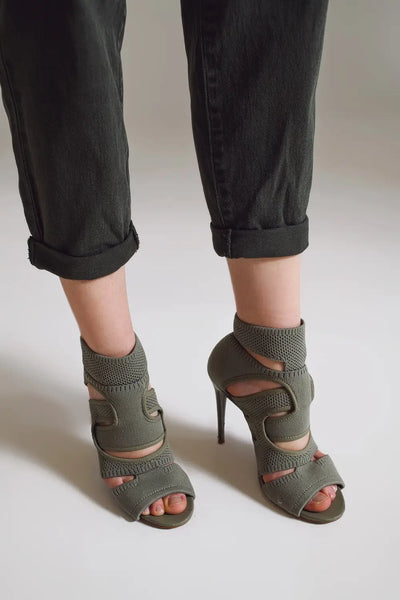 Khaki green relaxed pants with pocket detail at the waist - Jeans