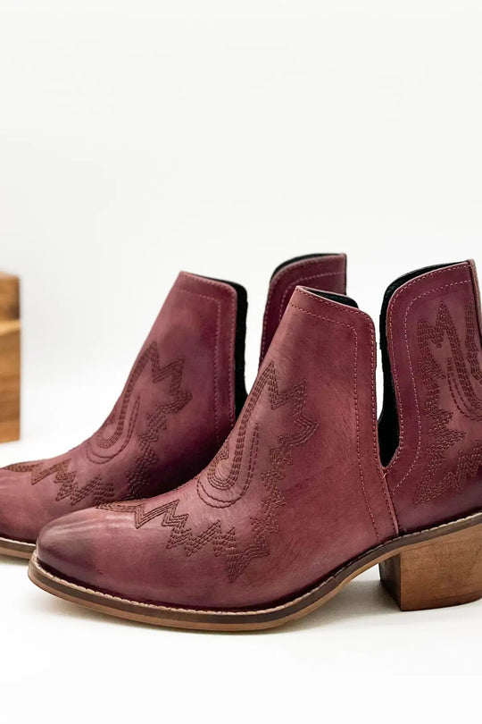 Kickin’ Booties in Burgundy - 110 Fashion Boots