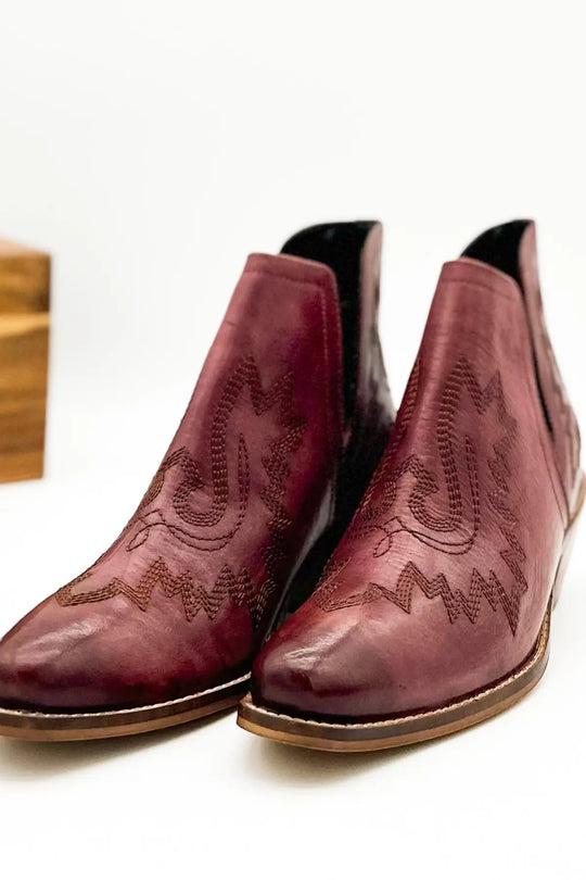 Kickin’ Booties in Burgundy - 110 Fashion Boots