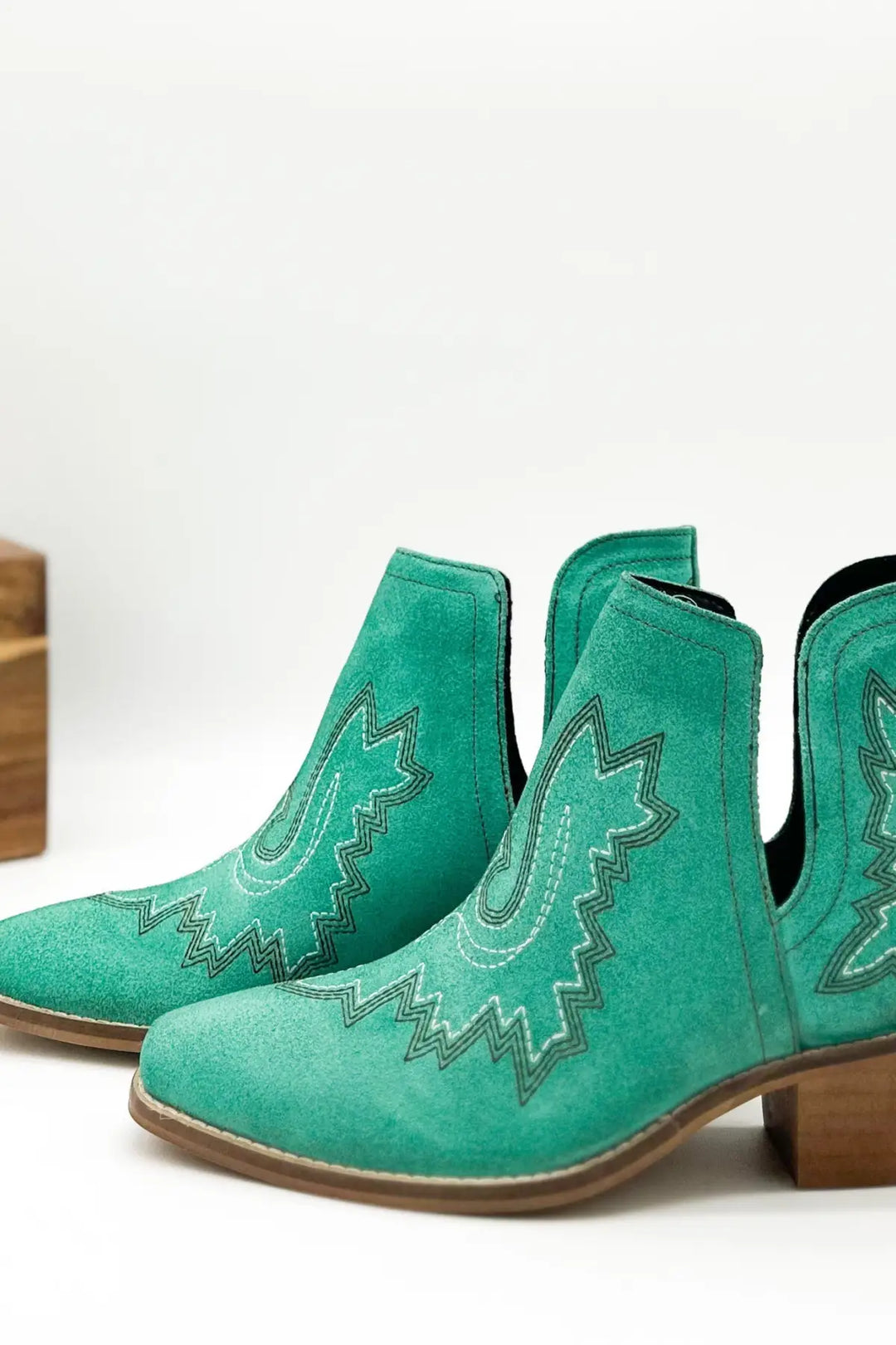 Kickin’ Booties in Turquoise Suede - 110 Fashion Boots