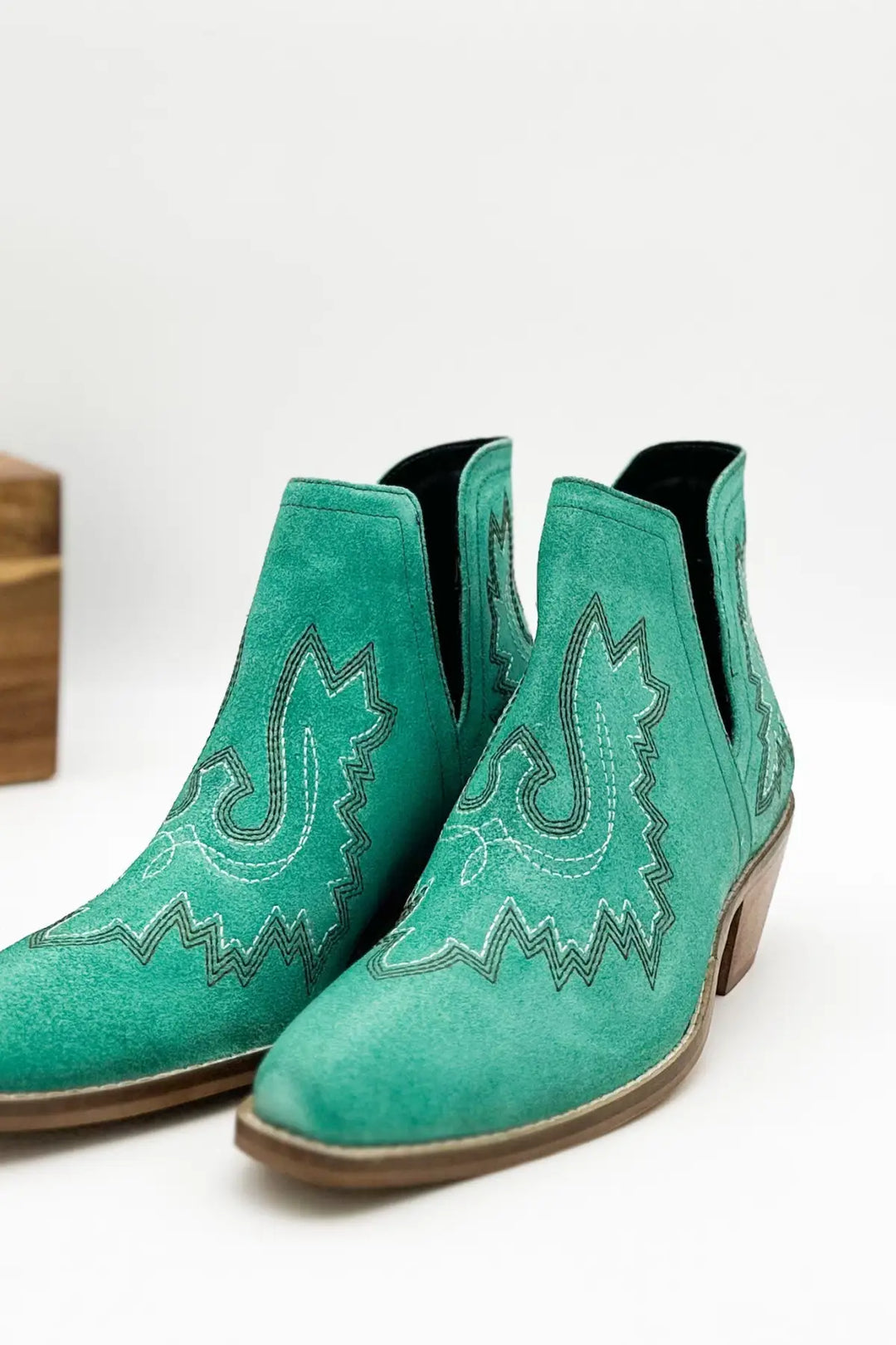 Kickin’ Booties in Turquoise Suede - 110 Fashion Boots