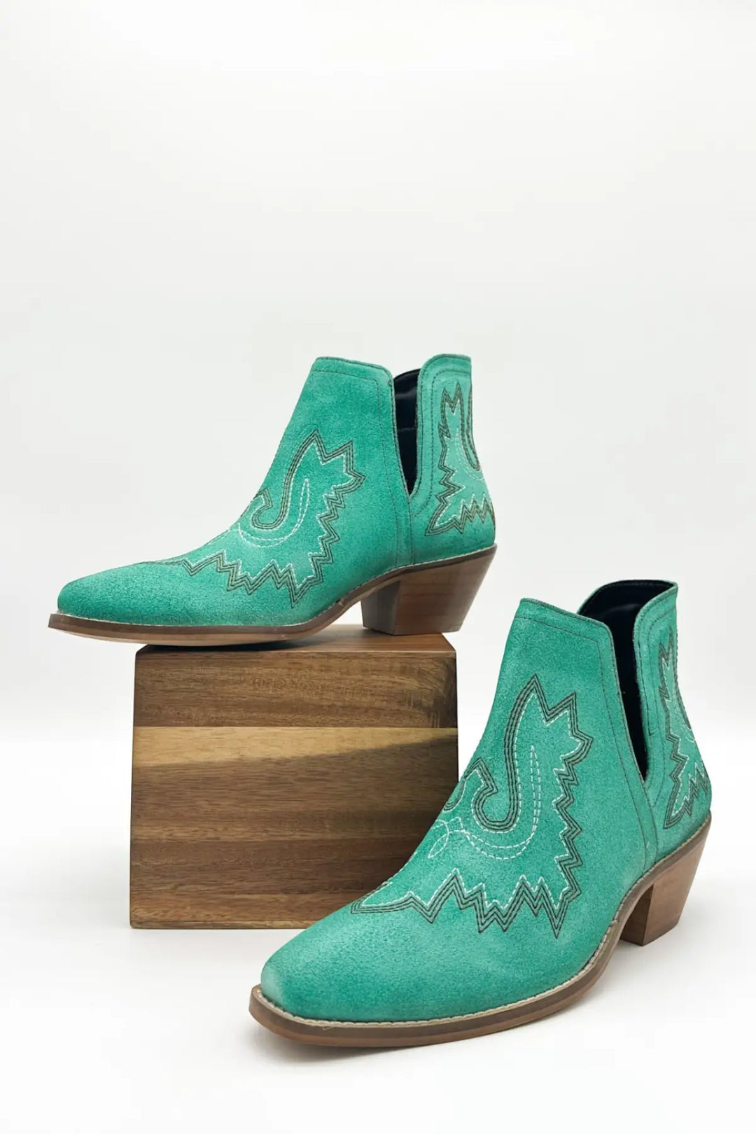 Kickin’ Booties in Turquoise Suede - 110 Fashion Boots