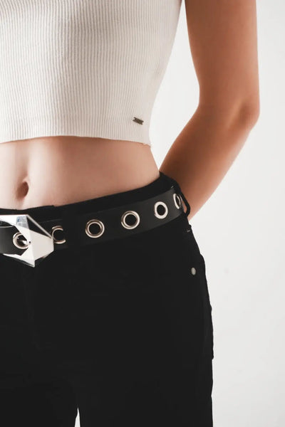 Knitted clean ribbed tank top in cream - Sweaters