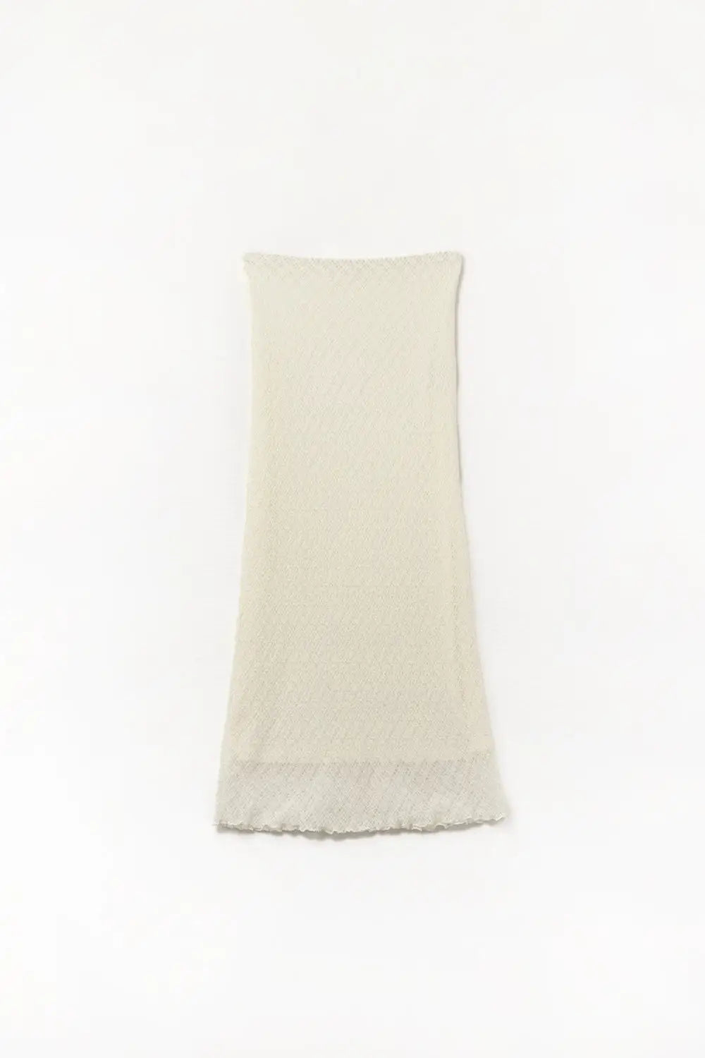 Q2 Knitted Lined Midi Skirt in Beige