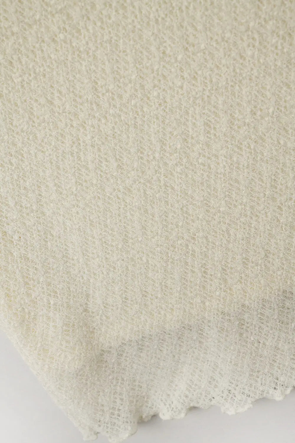 Knitted Lined Midi Skirt in Beige - Skirts