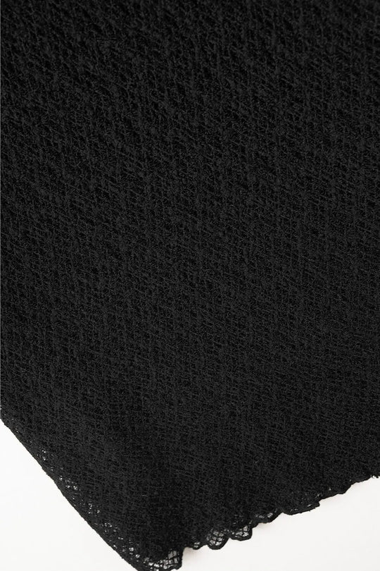 Knitted Lined Midi Skirt in Black - Skirts