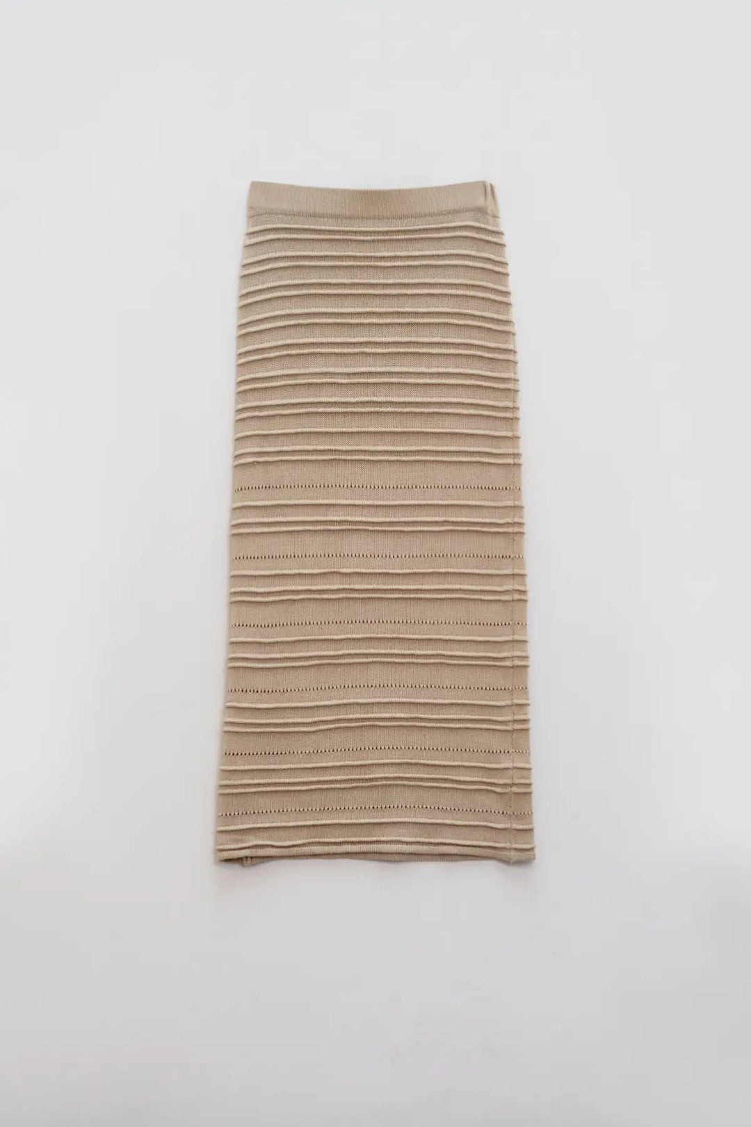 Knitted Midi pencil Skirt in Beige - One Size / Beige - Skirts