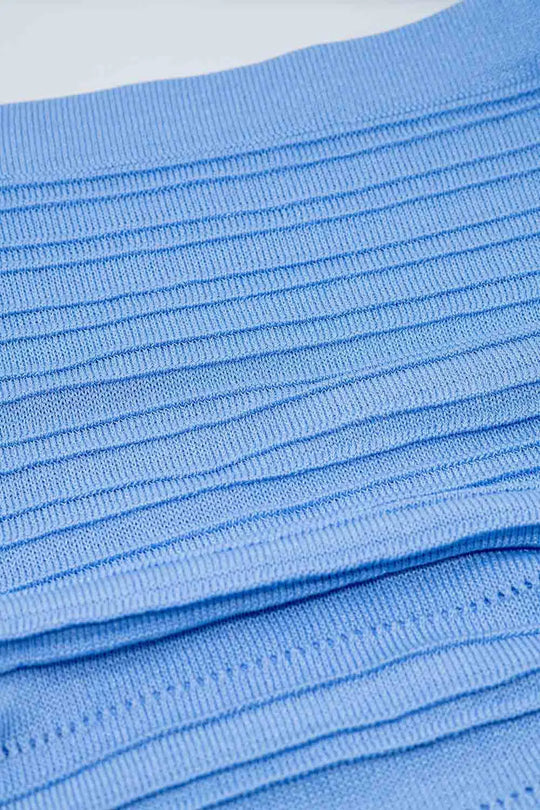 Knitted Midi pencil Skirt in light blue - One Size / Blue - Skirts