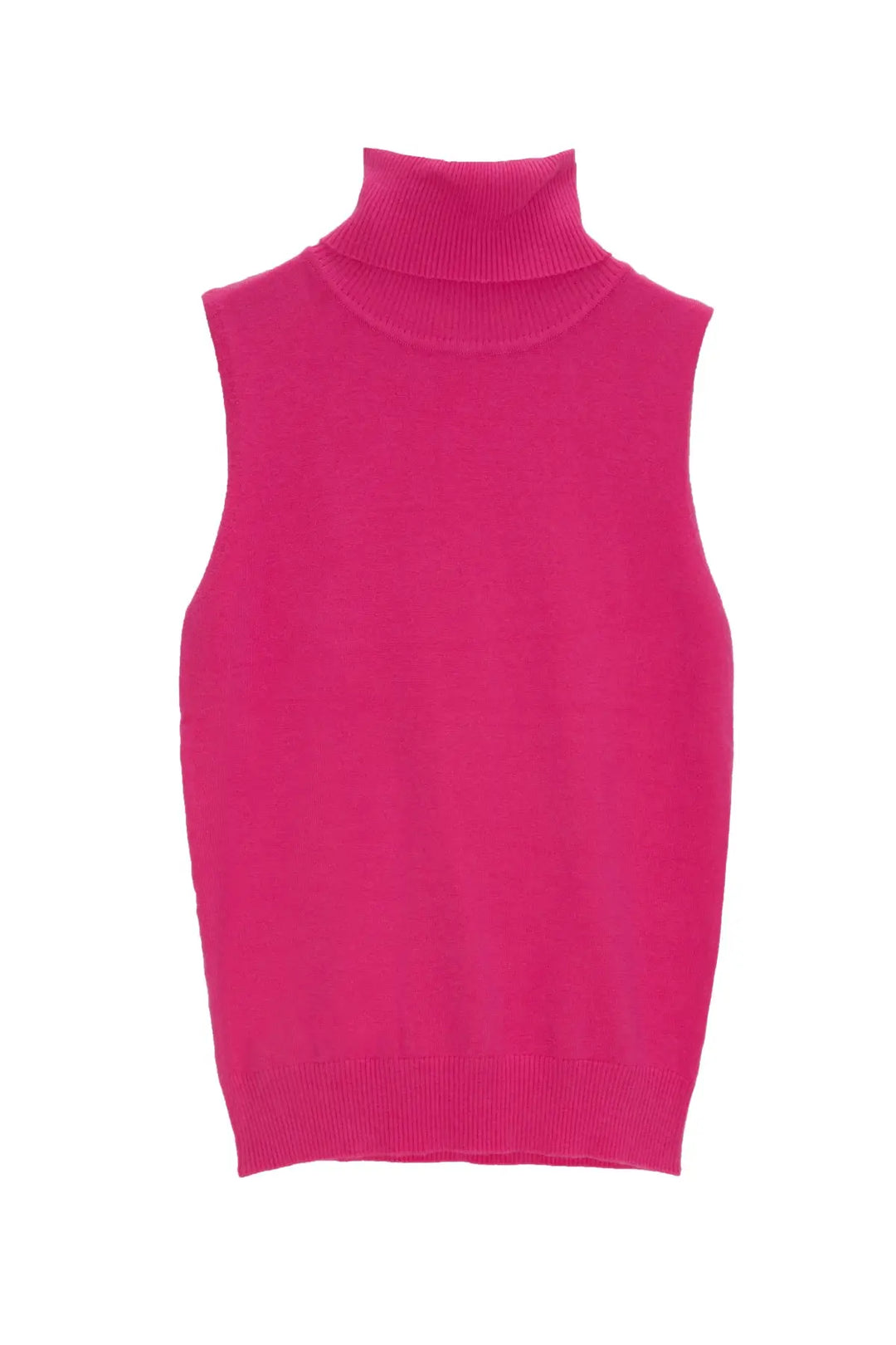 Knitted tank jumper in fuchsia - Sweaters