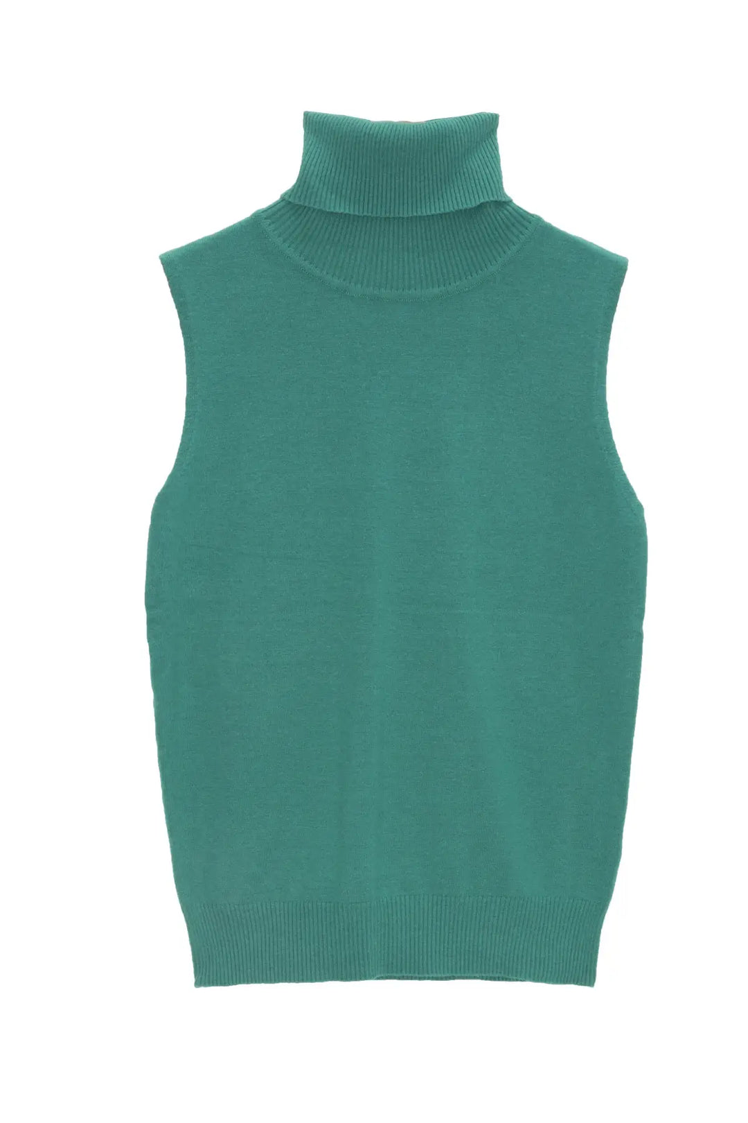 Knitted tank jumper in green - Sweaters