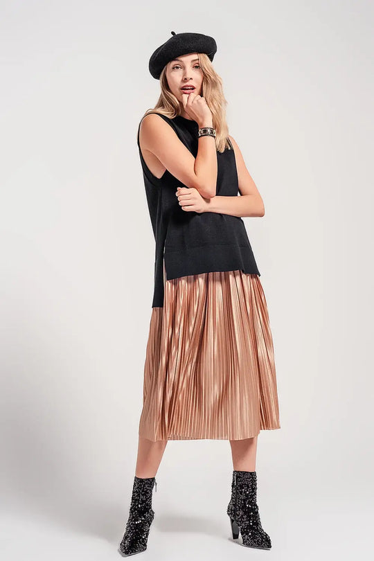 Knitted vest in black - Sweaters