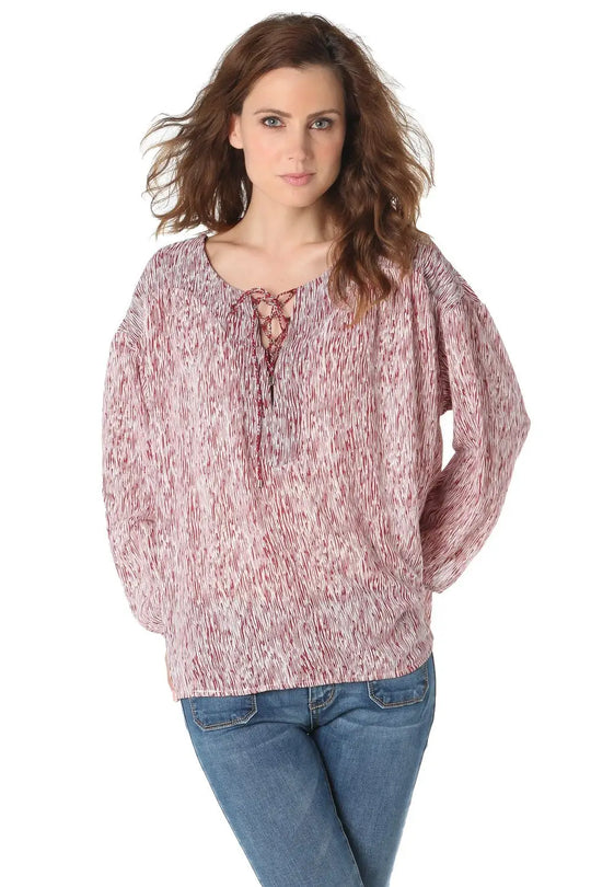 Lace up shirt with fleck - Shirts