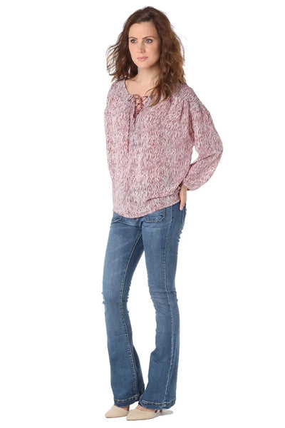 Lace up shirt with fleck - Shirts