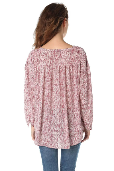 Lace up shirt with fleck - Shirts