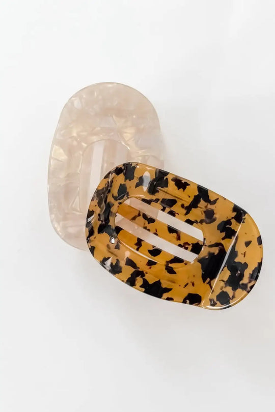 Large Flat Round Hair Clip - Hair Clip