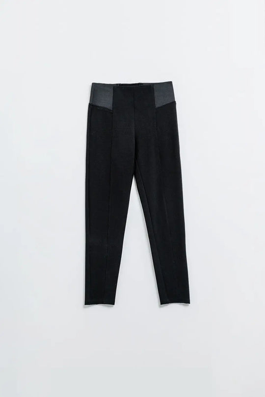 Q2 Leggings noirs à taille haute