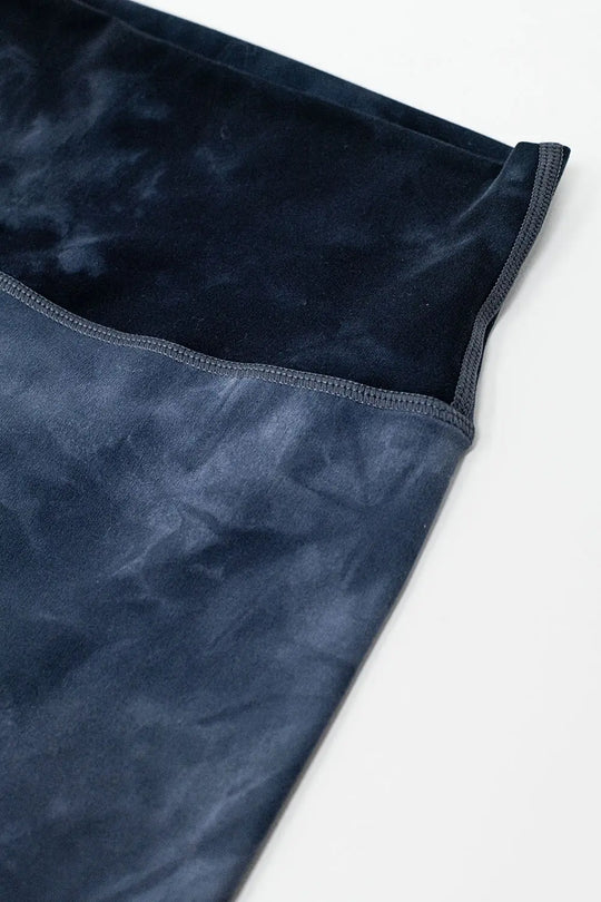 Leggings taille haute Midnight Blue Tie-Dye - Pantalons