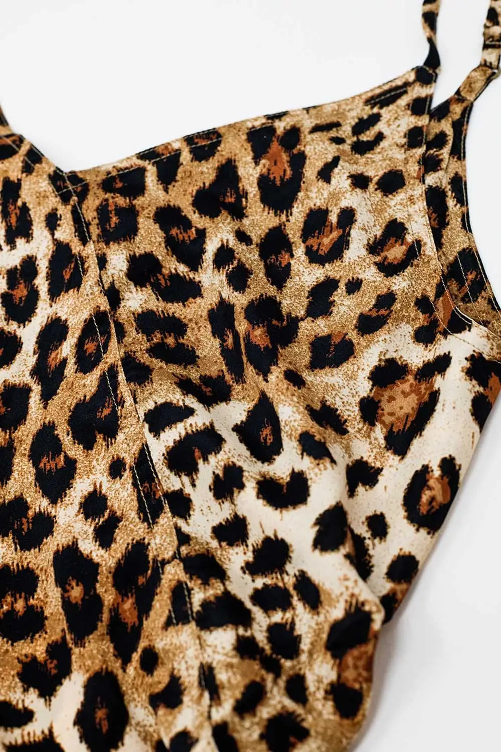 Leopard print Midi Slip Dress - Dresses