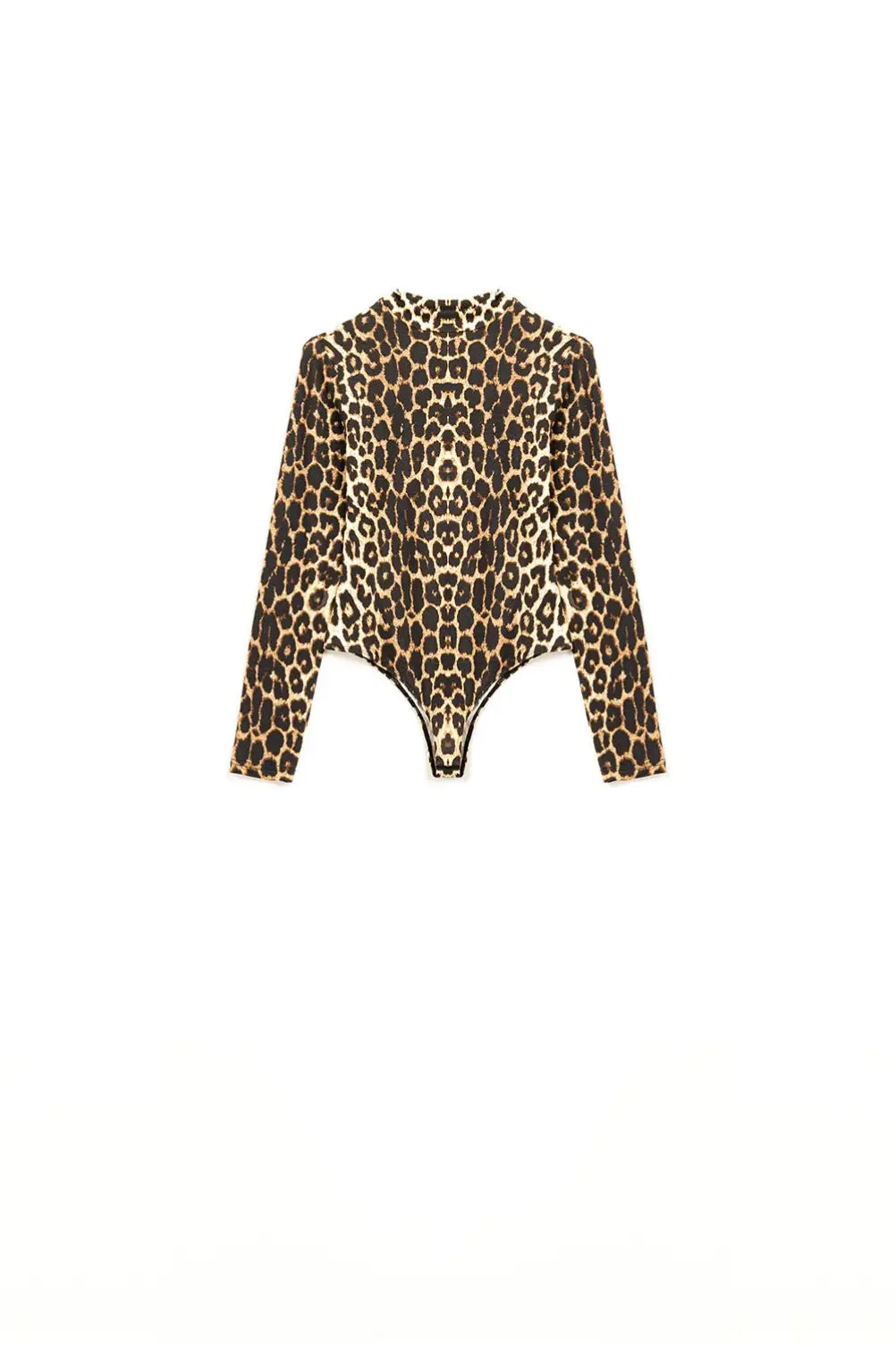 Leopard print Spandex body with long sleeve - Tops