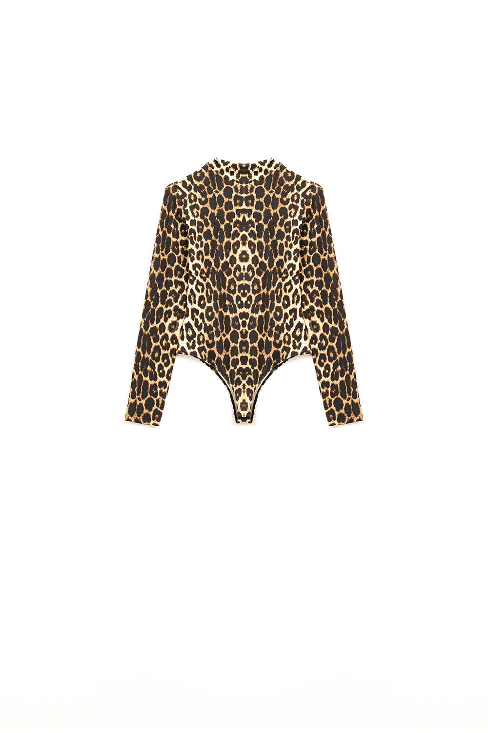 Leopard print Spandex body with long sleeve