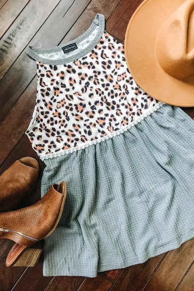 Wild and Free Leopard Flowy Tank - Melissa Jean Boutique