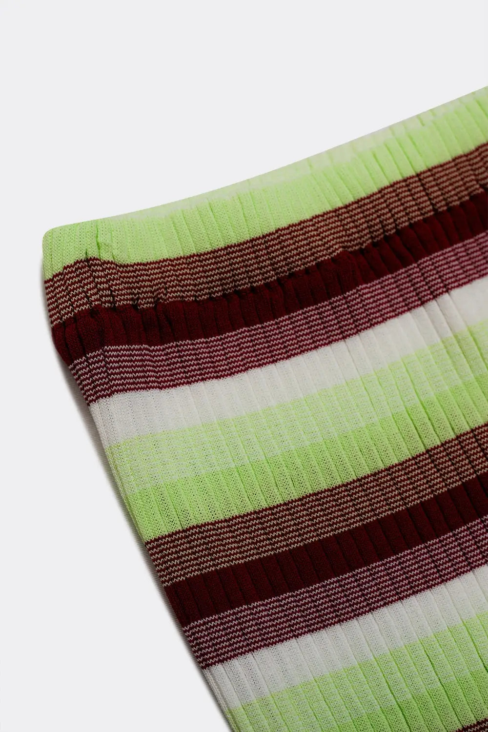 Lightweight knit maxi skirt in green stripe - One Size / Green - Skirts