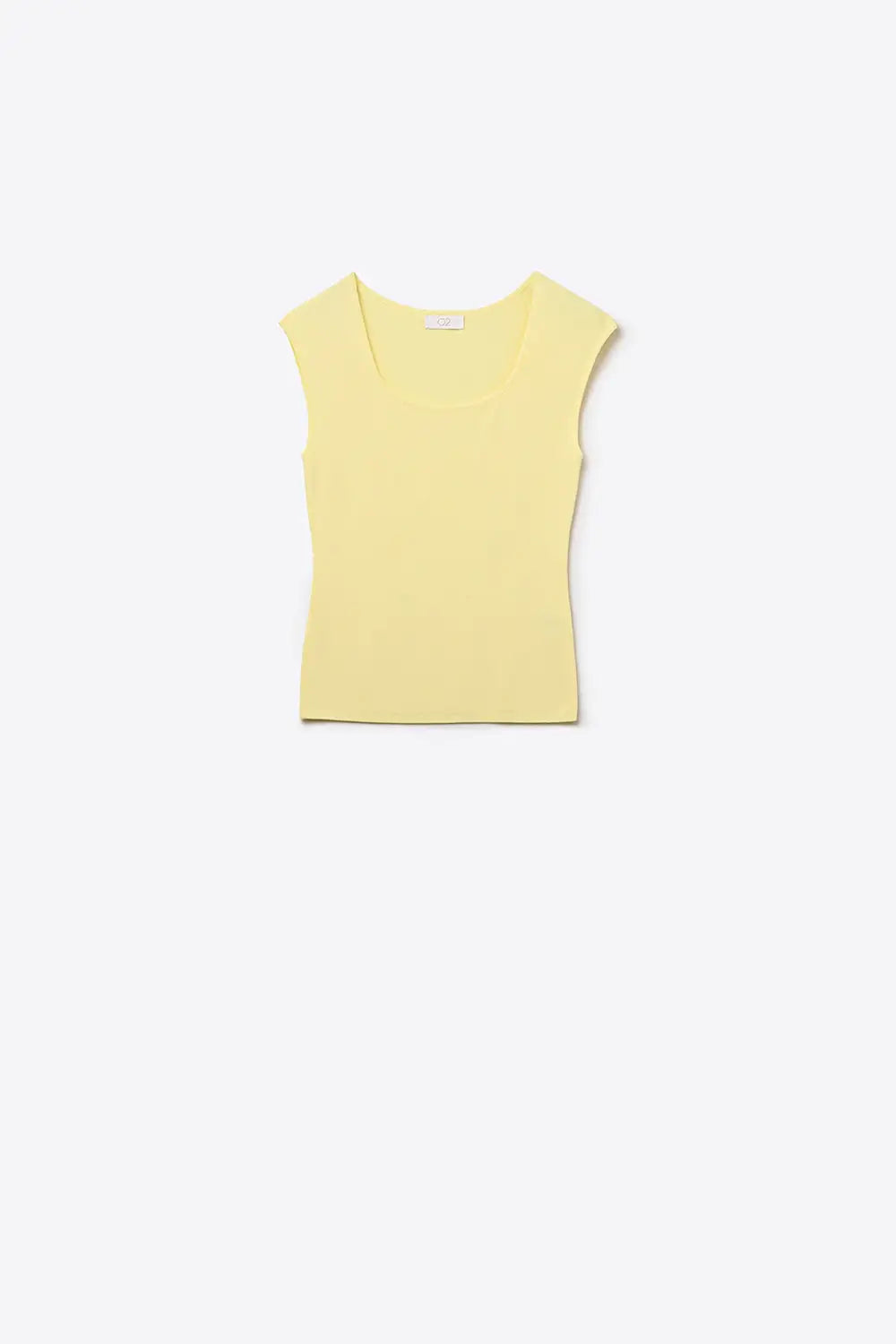 lightweight Ribbed Knit Scoop sweater in yellow - One Size / Yellow