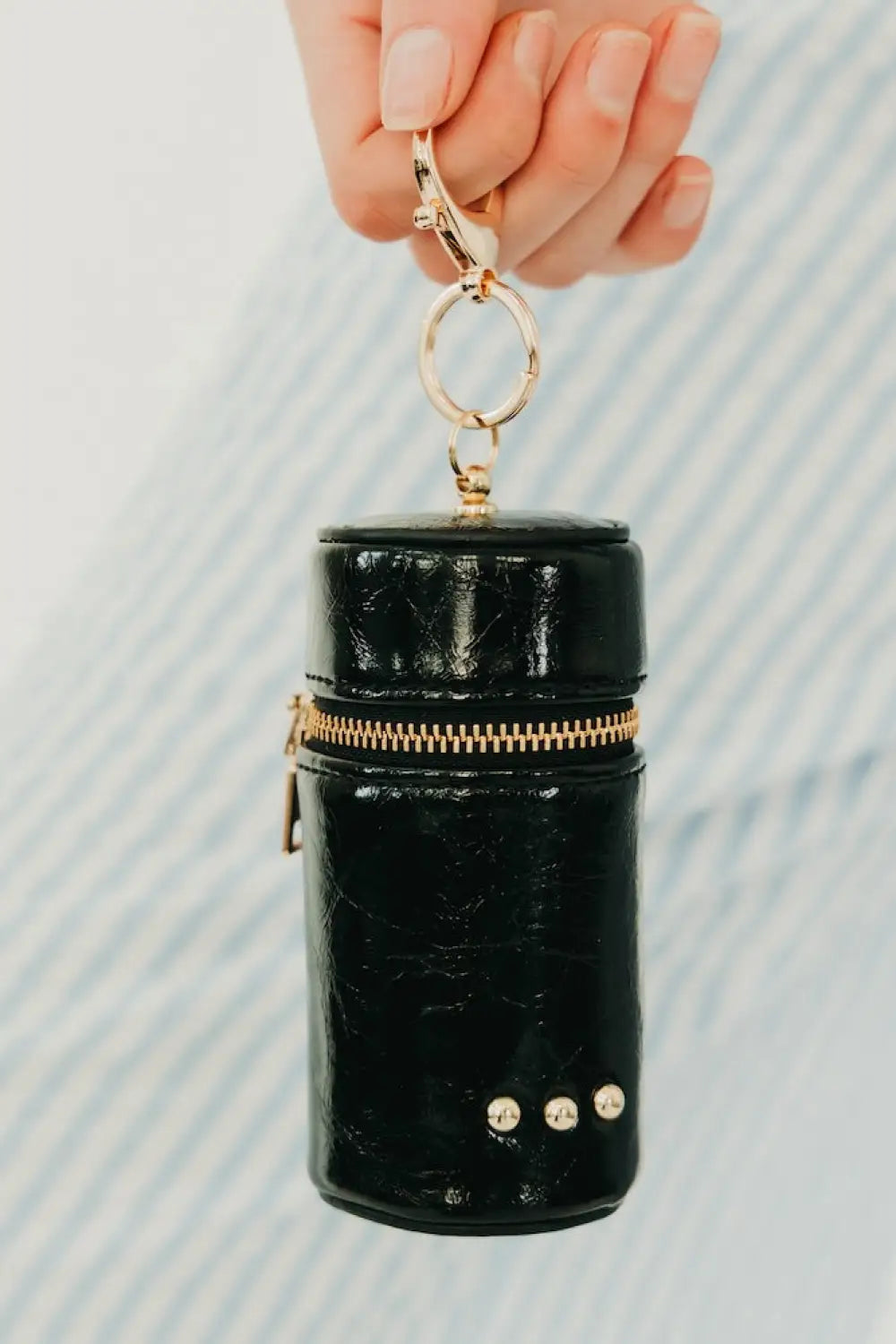 Lipstick Case Bag Charm - Black - Charms