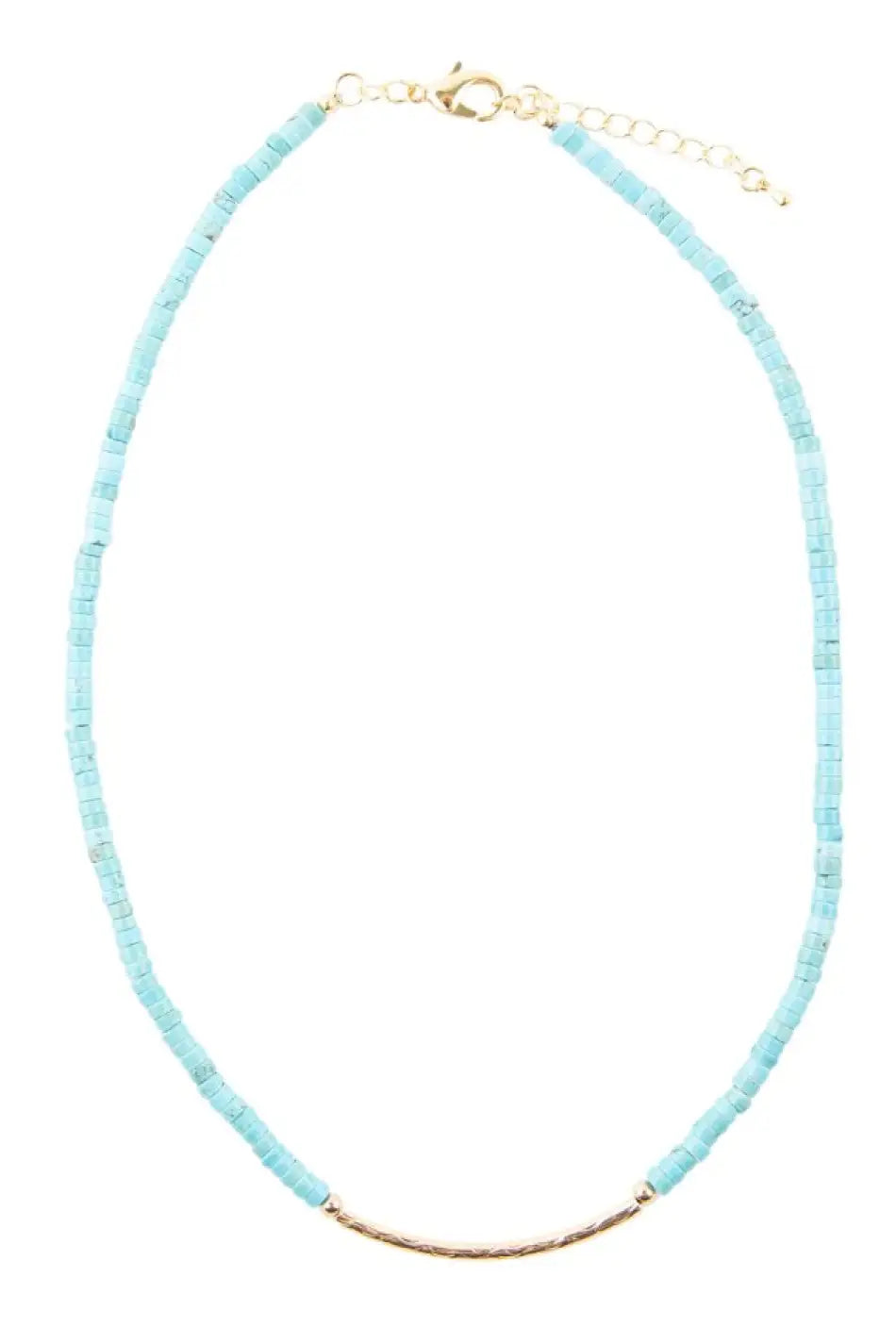 Little Bit Turquoise Golden Bar Necklace - Necklaces