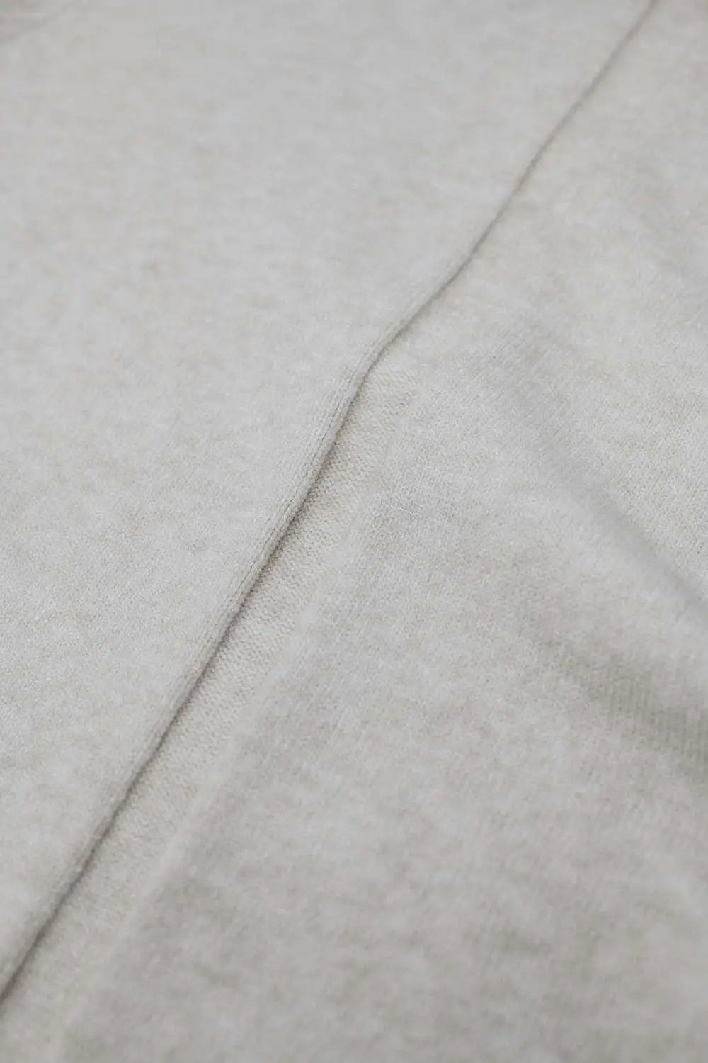 Long knitted beige dress with turtleneck - One Size / Beige - Dresses