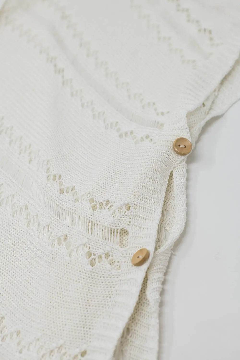 Long Short Sleeves Cardigan in White - One Size / White - Sweaters