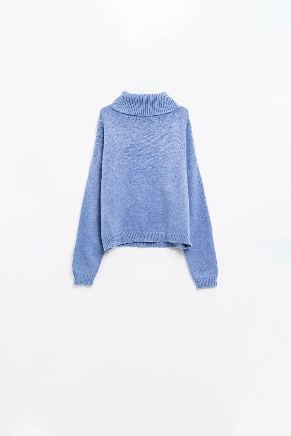 Loose blue sweater with dropped sleeves - Sweaters