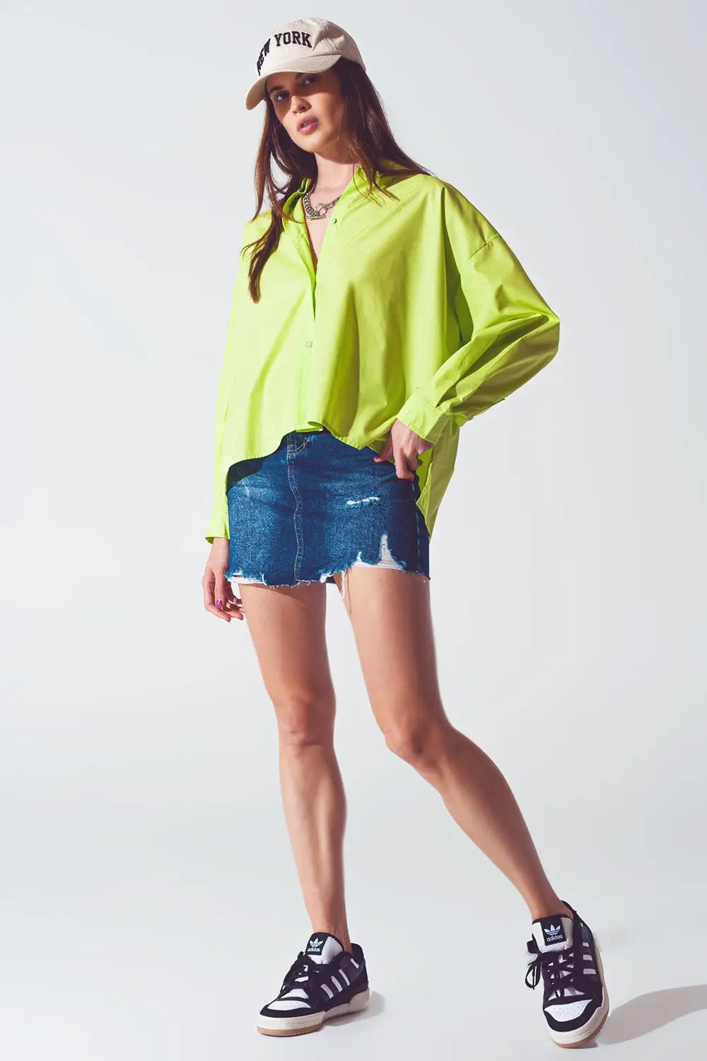 Loose Fit Blouse in Lime Green - Shirts