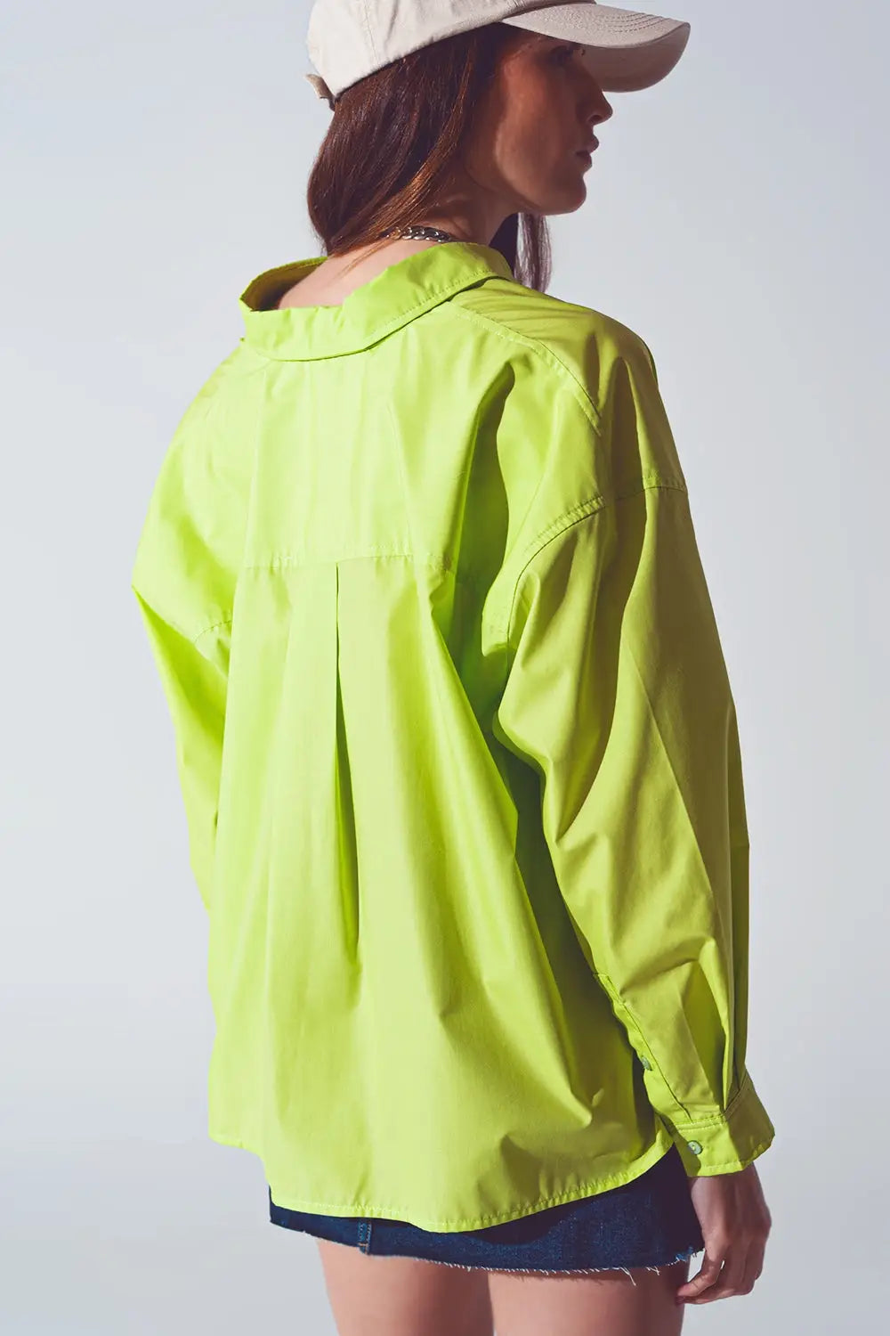 Loose Fit Blouse in Lime Green - Shirts