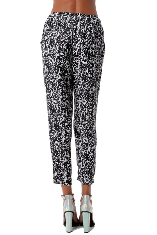 Loose fit pant in abstract print - Pants