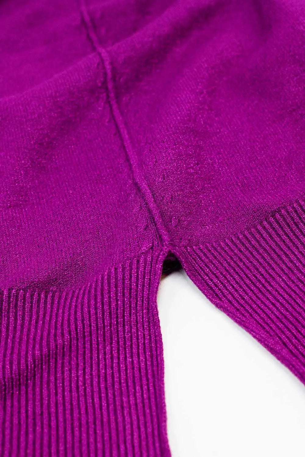 Loose fuchsia sweater with open back detail - One Size / Fuchsia - Sweaters