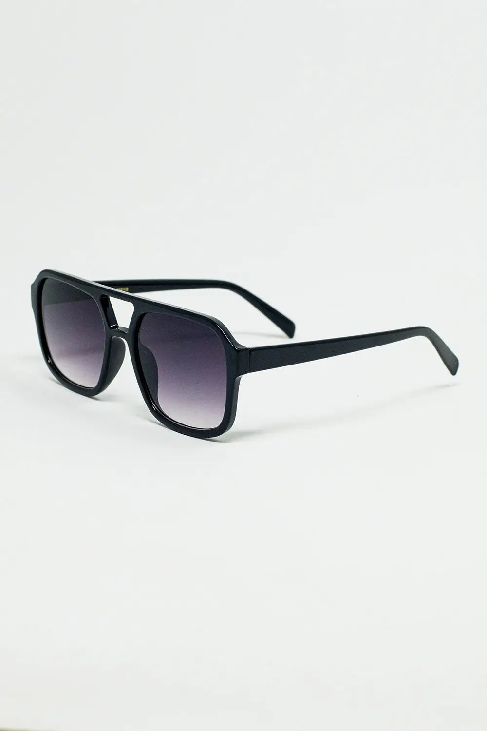 Lunettes de soleil aviateur 70’s avec verres fumés en noir - One Size / Negro
