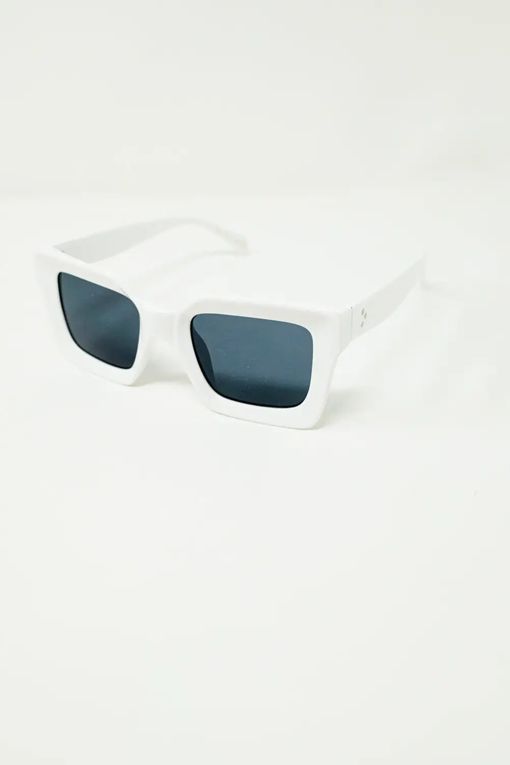 Lunettes de soleil carrées des années 90 en blanc - One Size / blanc
