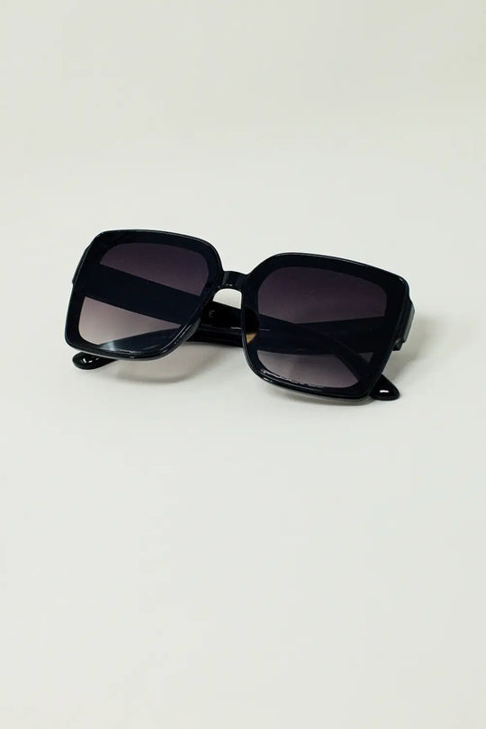 Lunettes de soleil œil de chat surdimensionnées en noir - One Size / Negro