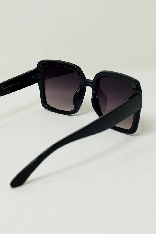 Lunettes de soleil œil de chat surdimensionnées en noir - One Size / Negro