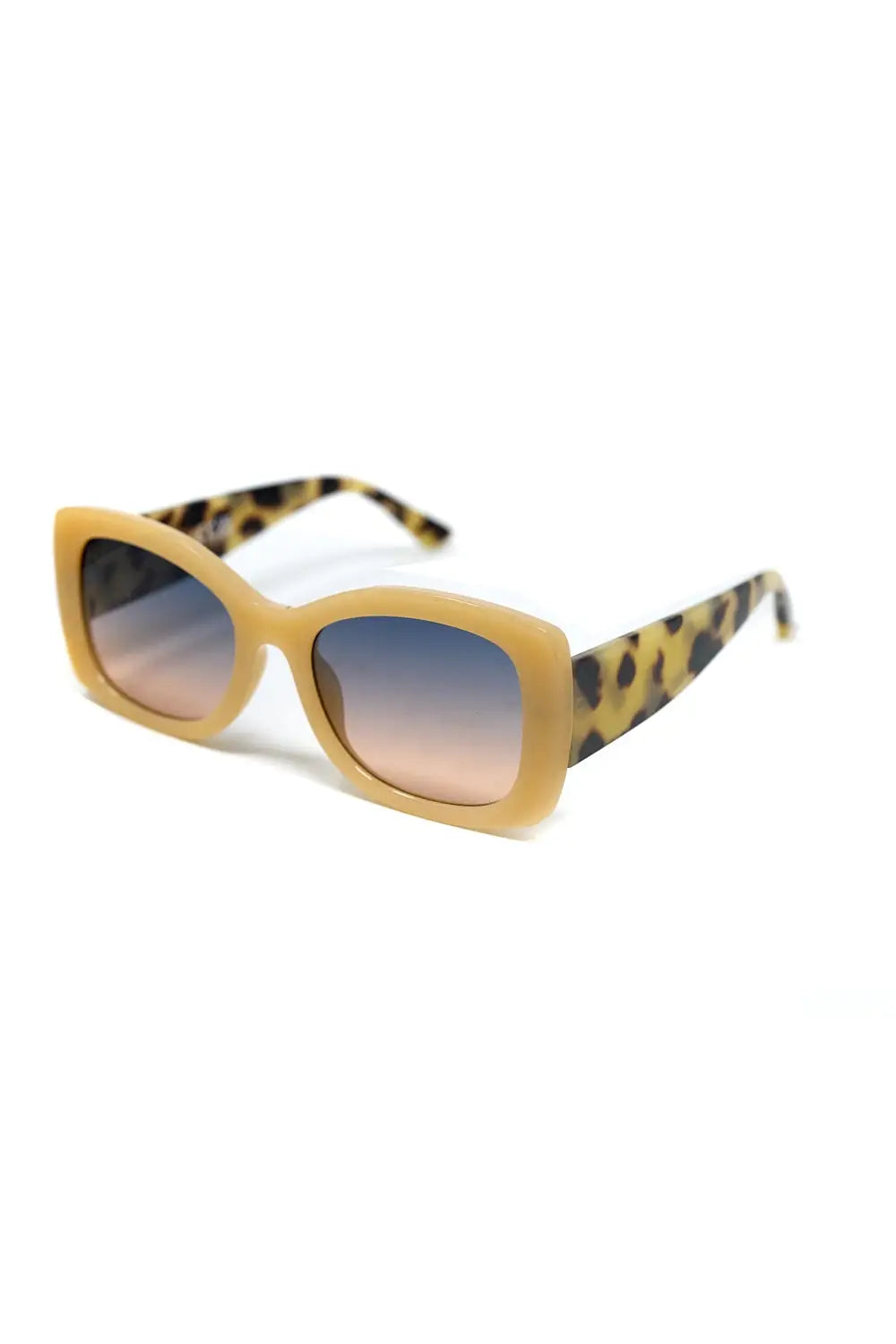 Lunettes de soleil ovales surdimensionnées en acétate beige - One Size / beige
