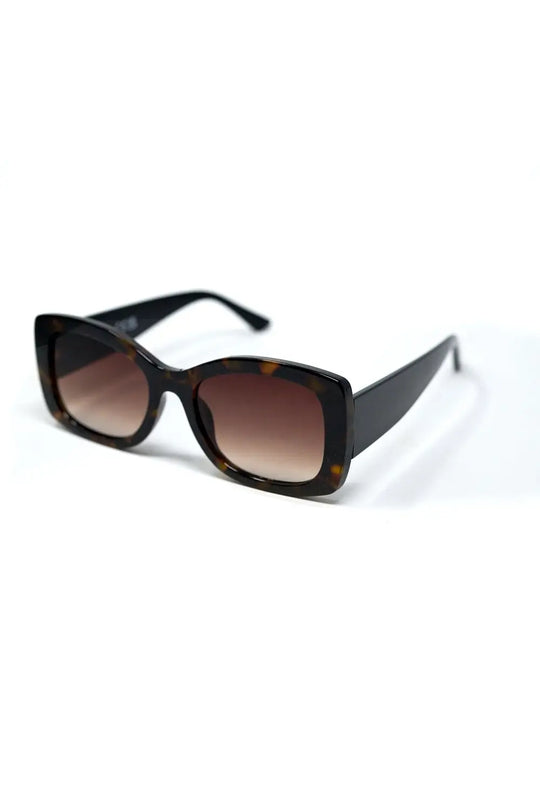Lunettes de soleil ovales surdimensionnées en acétate marron - One Size / bleu
