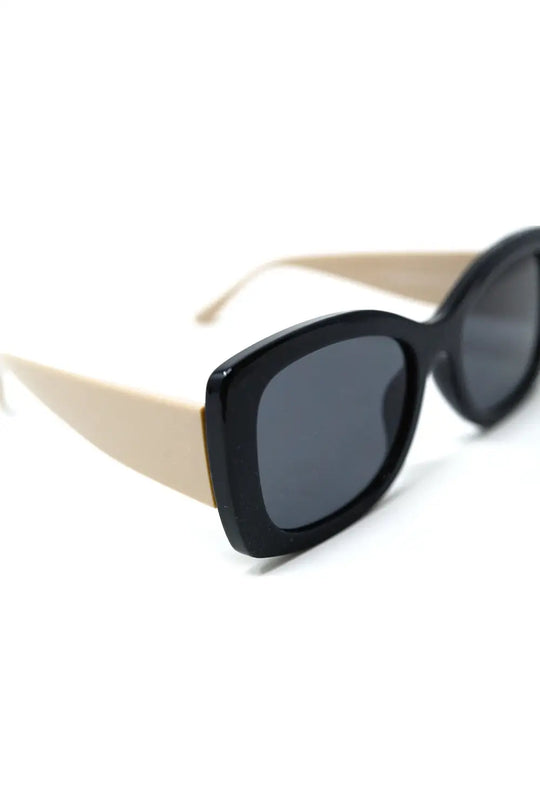 Lunettes de soleil ovales surdimensionnées noires en acétate - One Size / Negro