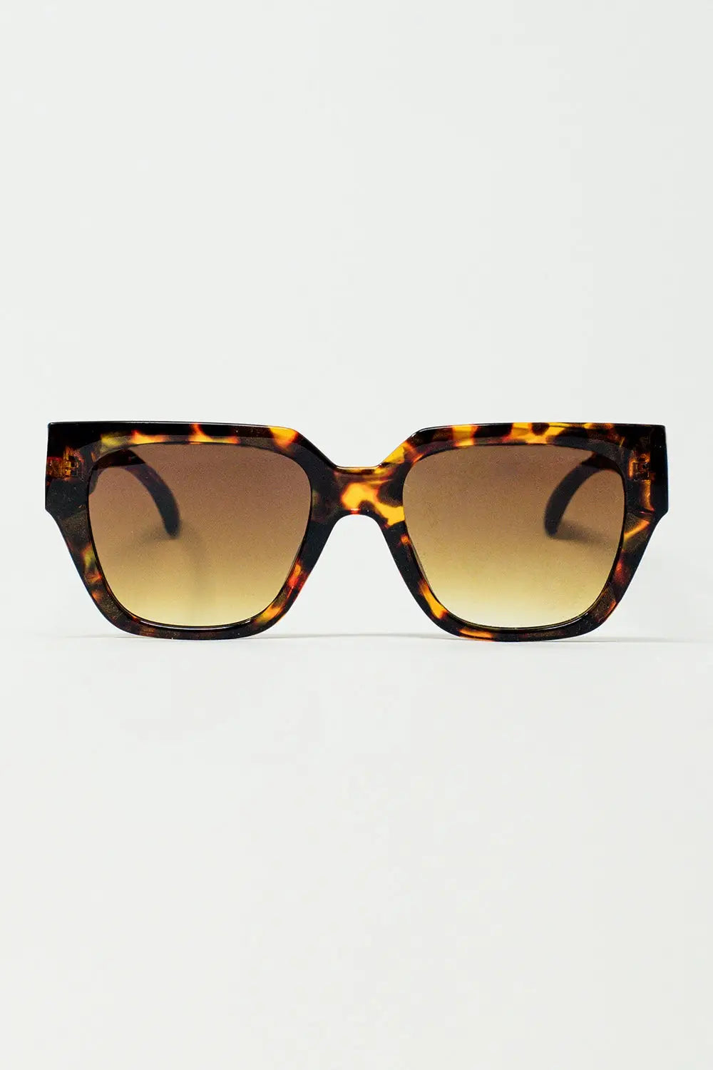 Q2 Lunettes de soleil oversize en marron vintage