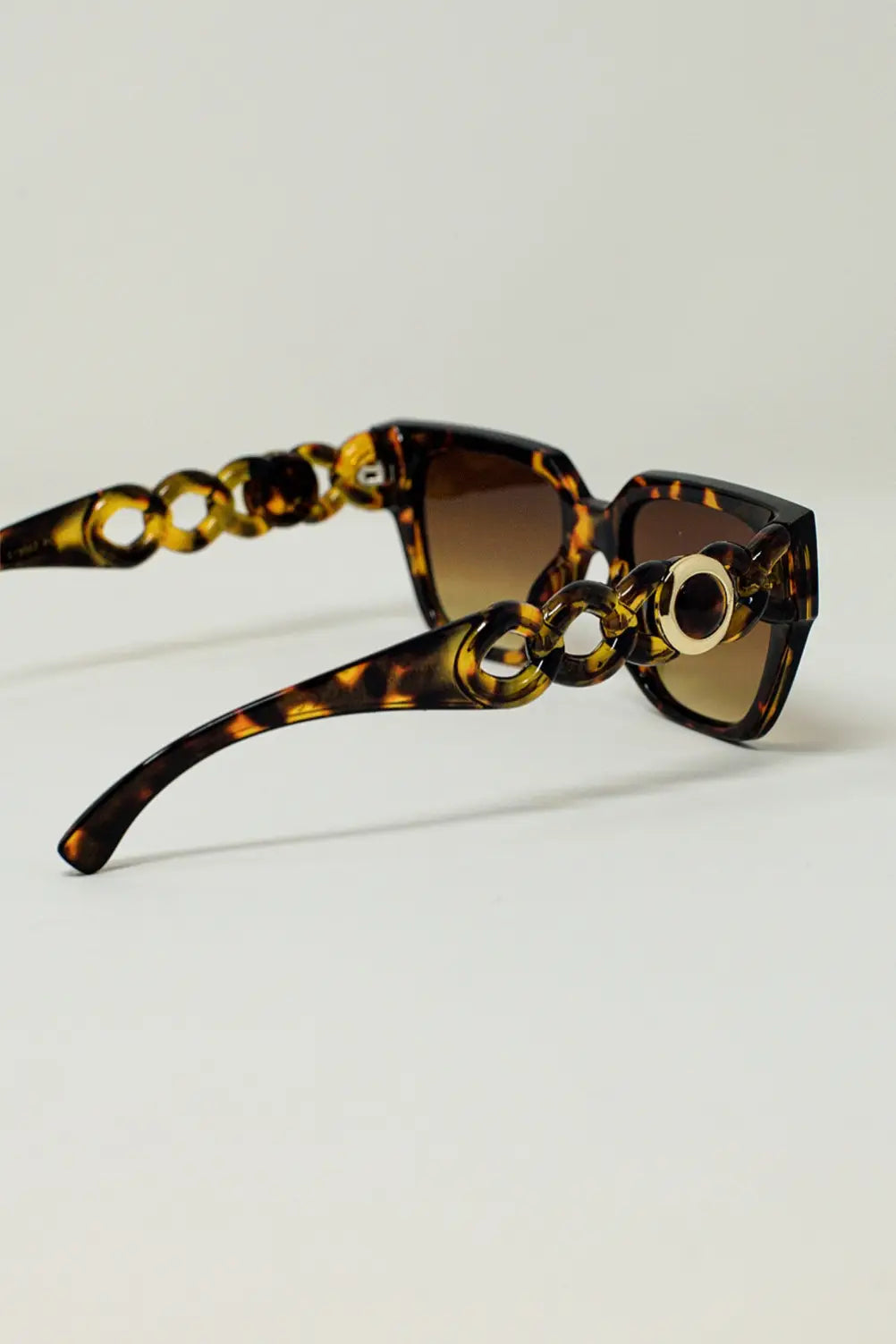 Lunettes de soleil oversize en marron vintage - One Size / bleu