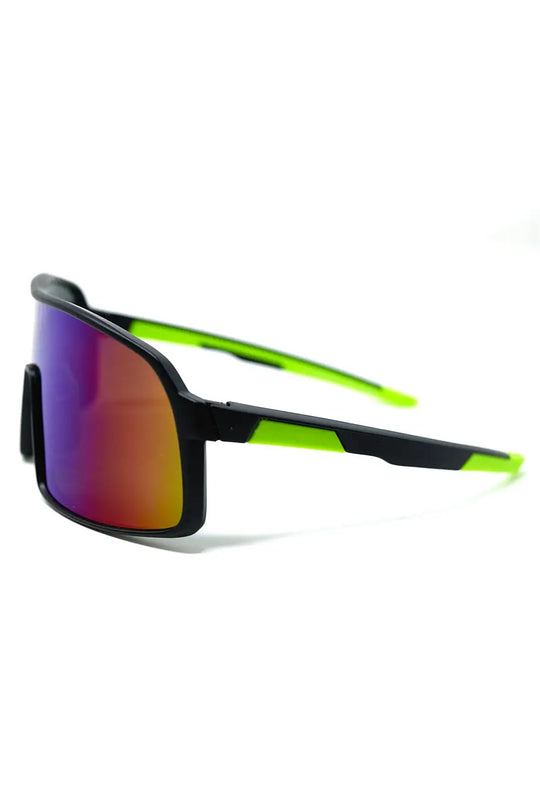 Lunettes de soleil sport polarisées en bleu rouge dégradé - One Size / jaune