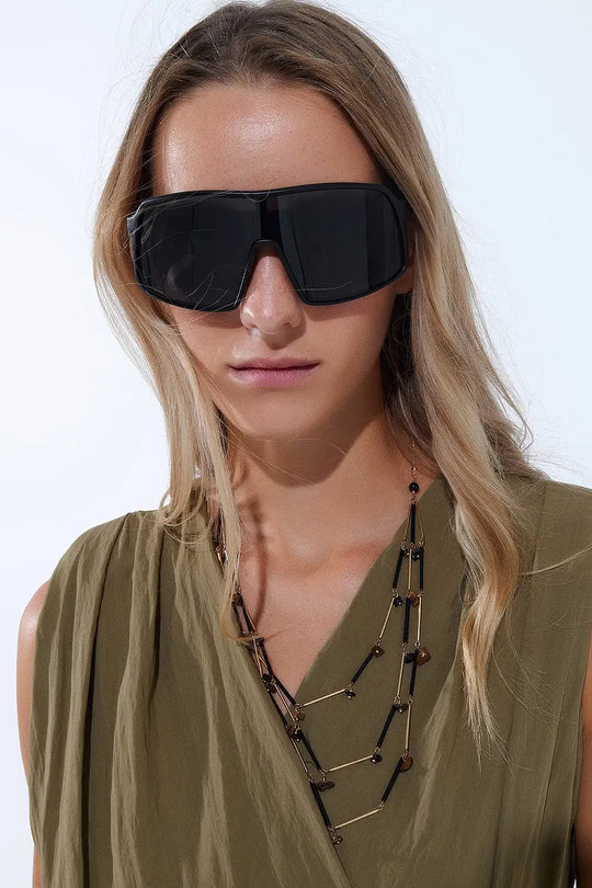 Lunettes de soleil sport polarisées en noir - One Size / Negro