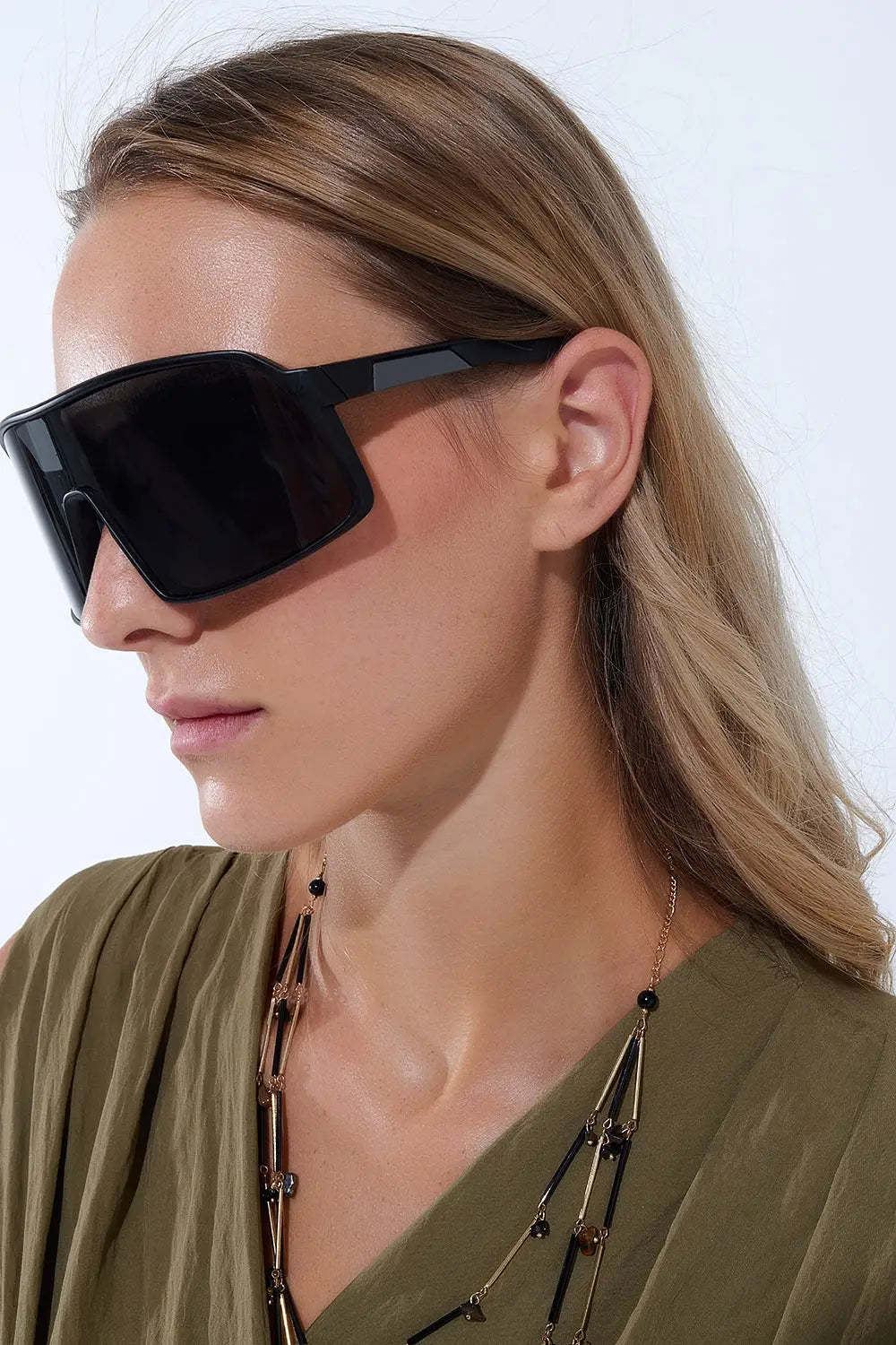 Lunettes de soleil sport polarisées en noir - One Size / Negro